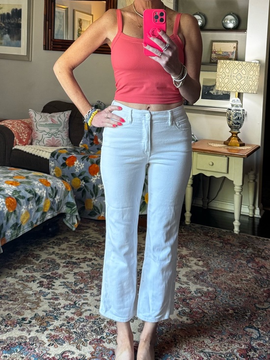 Good American Denim - Good American White Cropped Ankle Jeans